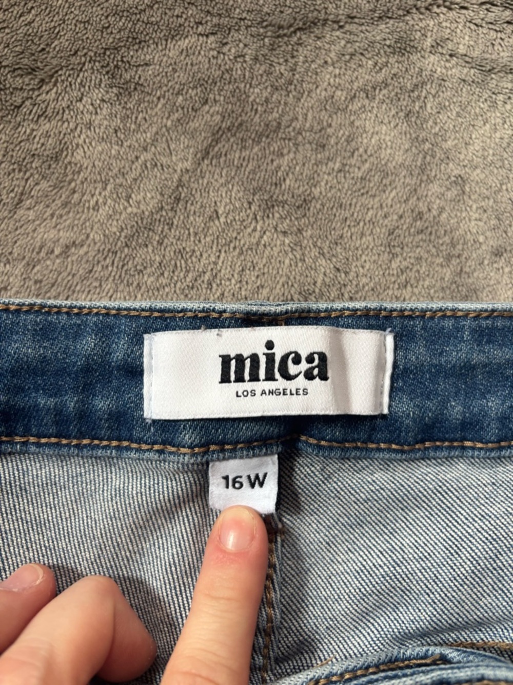 Mica Light Blue Cropped Frayed Hem Jeans - Picture 3 of 4